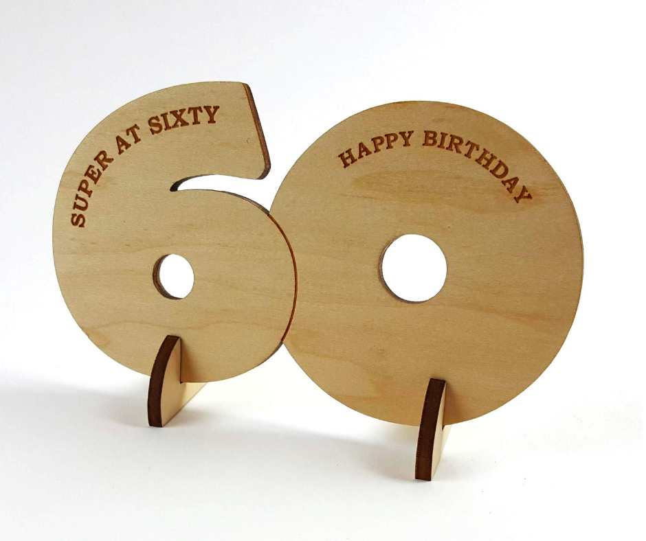Laser Artist Canada wooden cards anniversary birthday age forever card