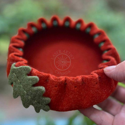 Handmade felt bowls in autumn colours created during a cozy craft workshop